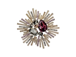 Broche Unisex En Forma De Flor Con Diamantes De Imitación - Decoración Para Bolso, Atuendo, Abrigo, Collar, Sombrero, Bufanda, Ropa
