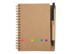Cuaderno Portátil De Cuero Con Doble Espiral Y Bolígrafo Insertado Para Estudiantes Y Oficina Marrón