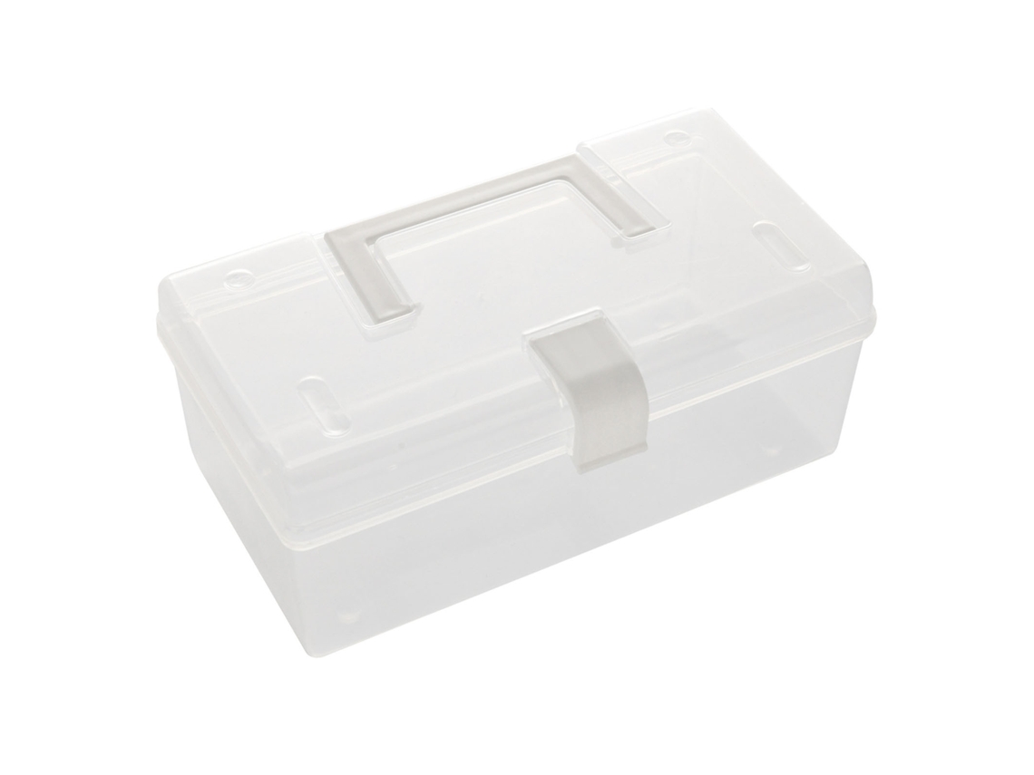 Caja De Almacenamiento Portátil De Plástico Con Asa Transparente Para Aperitivos, Juguetes Y Material Escolar.