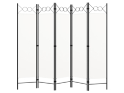 Biombo Divisor De 5 Paneles Blanco 200x180 Cm