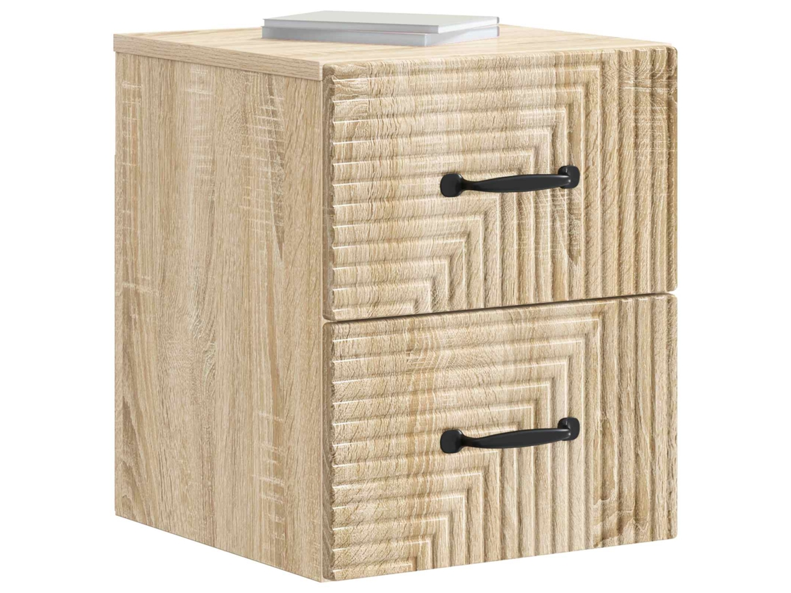 Maison Exclusive - Mesita De Noche De Pared 2 Pcs Roble Sonoma 34,5 X 33 X 40 Cm