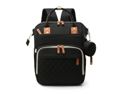Mochila pañalera CUICH Mommy Mom And Baby 3 en 1 Negro