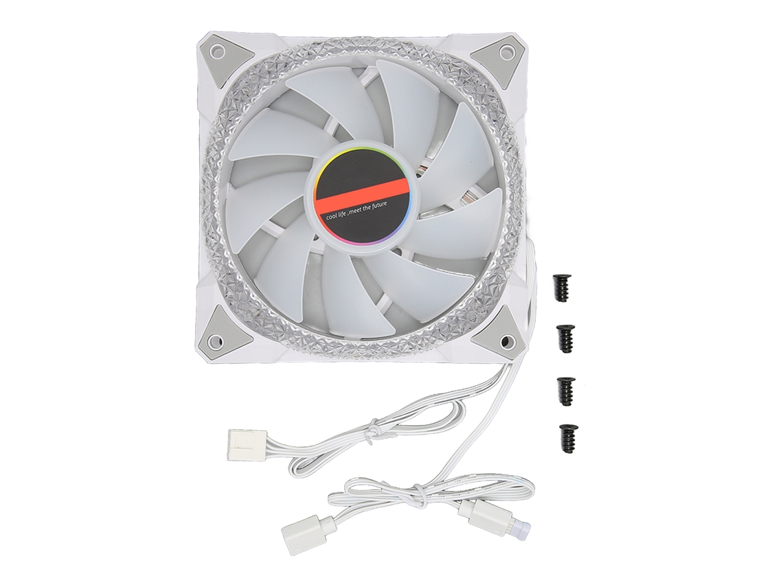 Ventilador De Gabinete Rgb De 12cm Con 9 Aspas, 4 Pines Y 3 Pines, Refrigeración Silenciosa Para Computadoras, Para Oficina Y Hogar