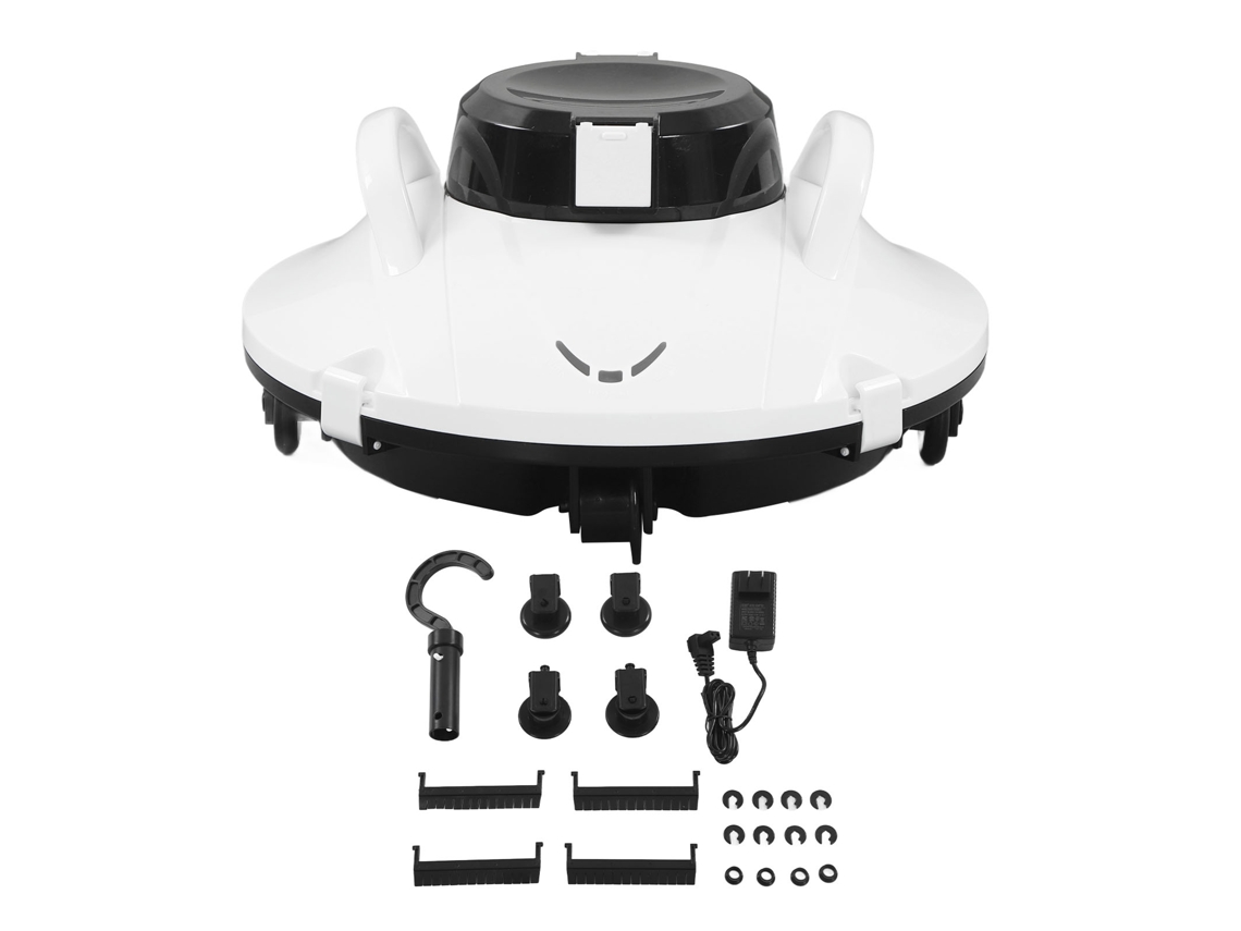Limpiador robótico inalámbrico para piscinas de 30 W con potente succión y batería de 5000 mAh.