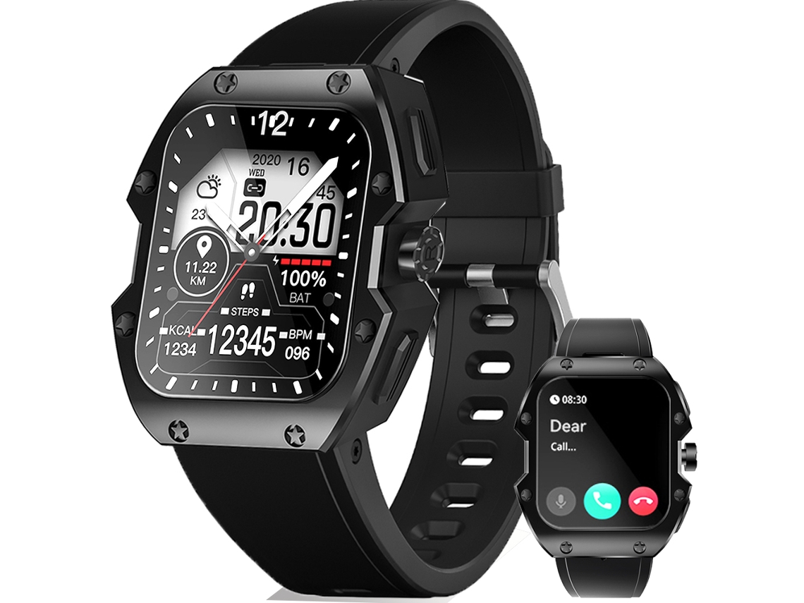 Reloj Inteligente Para Hombre Con Correa Impermeable, Resistente Al Agua Hasta 5atm.