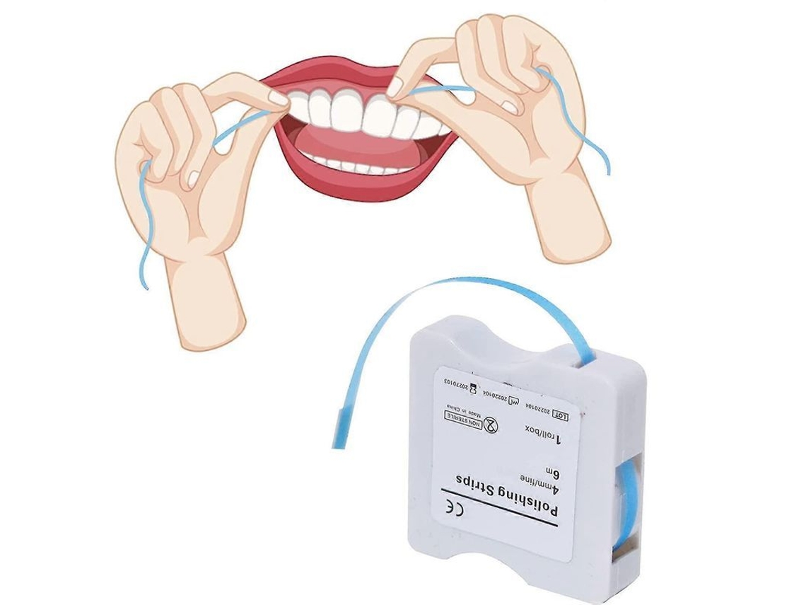 Banda De Pulido Dental Para Limpieza Y Pulido De La Zona Casi Fija Después Del Relleno De Resina, 4 Mm X 6 M