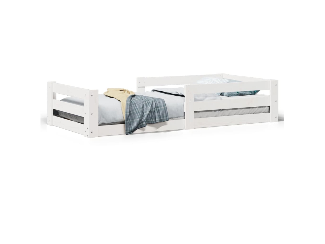 Maison Exclusive - Estructura Cama Sin Colchón Madera Maciza Pino Blanca 100x200cm