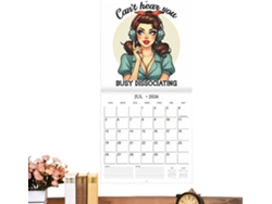Calendario De Pared, Planificador Retro Sarcástico, Diseño Colgante, Cuaderno Mensual 2026