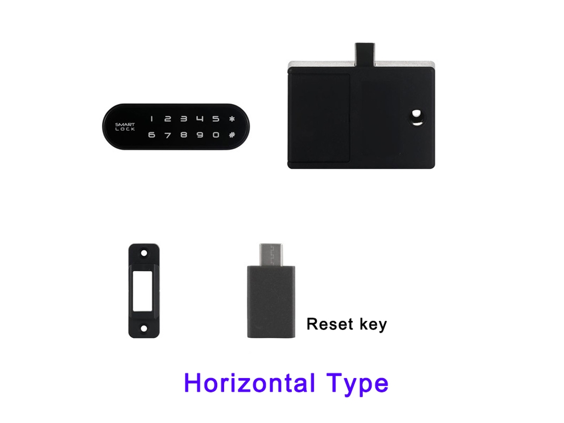 Cerradura de combinación para cajón de gabinete con teclado táctil eléctrico sin llave MDUG (horizontal)