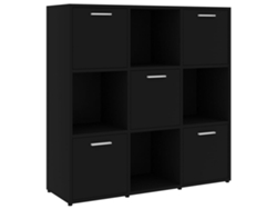 Estantería de contrachapado negro 90x30x90 cm MAISON EXCLUSIVE