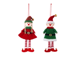 2 PCS Christmas Elf Boy Girl Decoraciones navideñas Regalos para niños Familia RNEMITERY