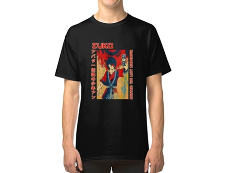 Camiseta ROCKINSTONE The Last Airbender Avatar Action Anime Zuko Funny Algodón para Hombre (M)