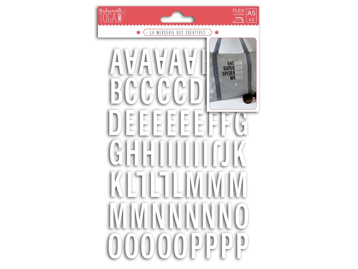 126 Letras termoadhesivas - Blanco Enjoy