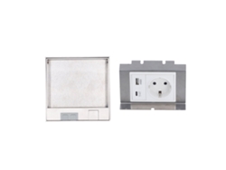 Cable de suelo empotrable impermeable 2026-as-toma con USB y tipo C, carcasa de acero inoxidable, 2 contactos