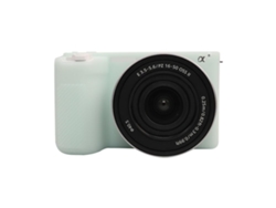 Capa Protetora De Silicone Macio Brilhante Para Sony Zv-e10 Ii / Zv-e10m2 Verde Gelatina