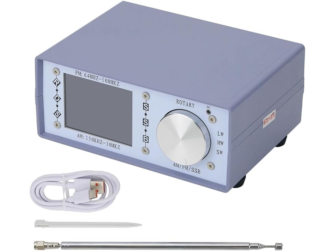 Receptor De Radio De Banda Completa Fm/ssb/sw/mw/lw Ats25-desk Si4732 Con Pantalla Táctil