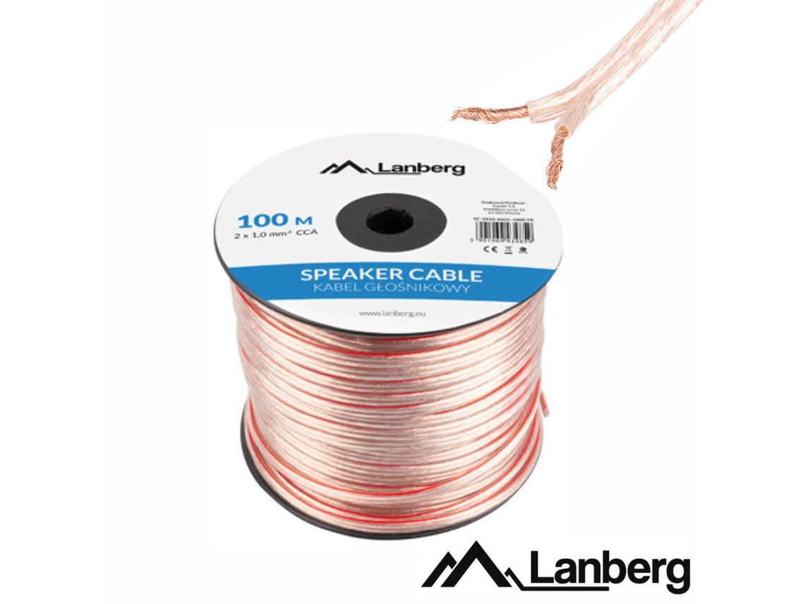 Cable Columna Paralela Transparente 2x1.0mm 100m Lanberg