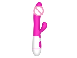 Vibrador Para Mujer 30 Modos Silicona Recargable Impermeable Rojo Rosa