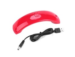 Secador De Uñas Uvled Ultraportátil Con Diseño De Arco, 12 W, Para Esmaltes De Uñas Artísticos - Rojo