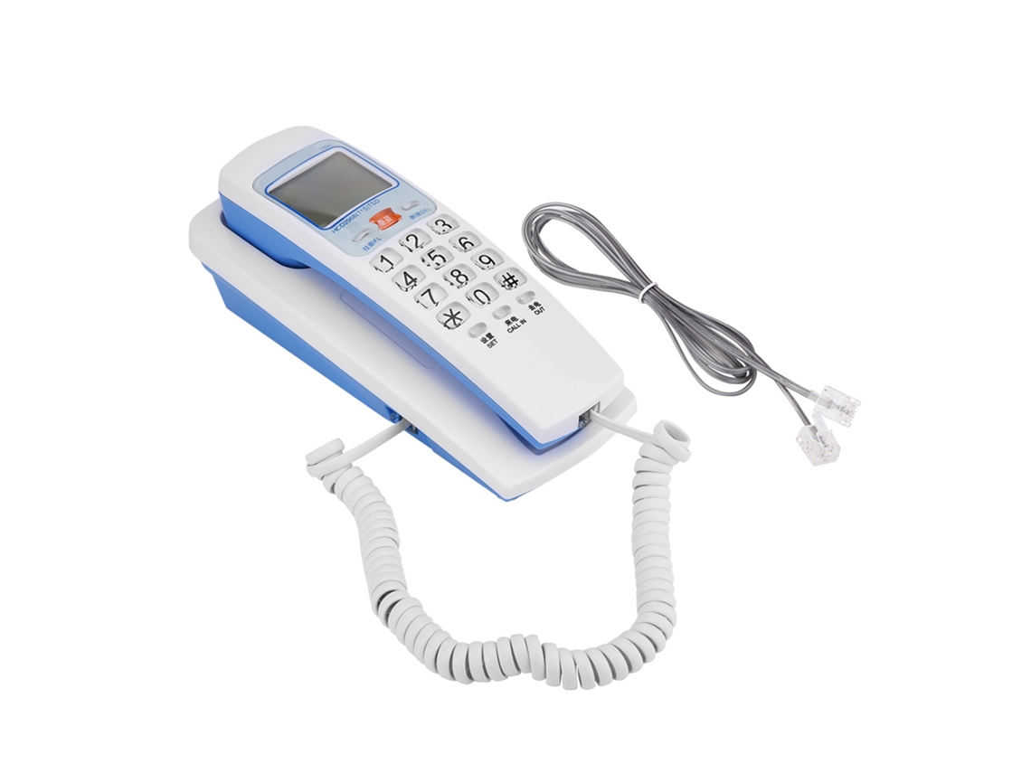 Teléfono Fijo Con Cable, Identificador De Llamadas, Extensión Fsk/dtmf, Teléfono De Escritorio, Blanco, Plateado, Azul, Rojo.