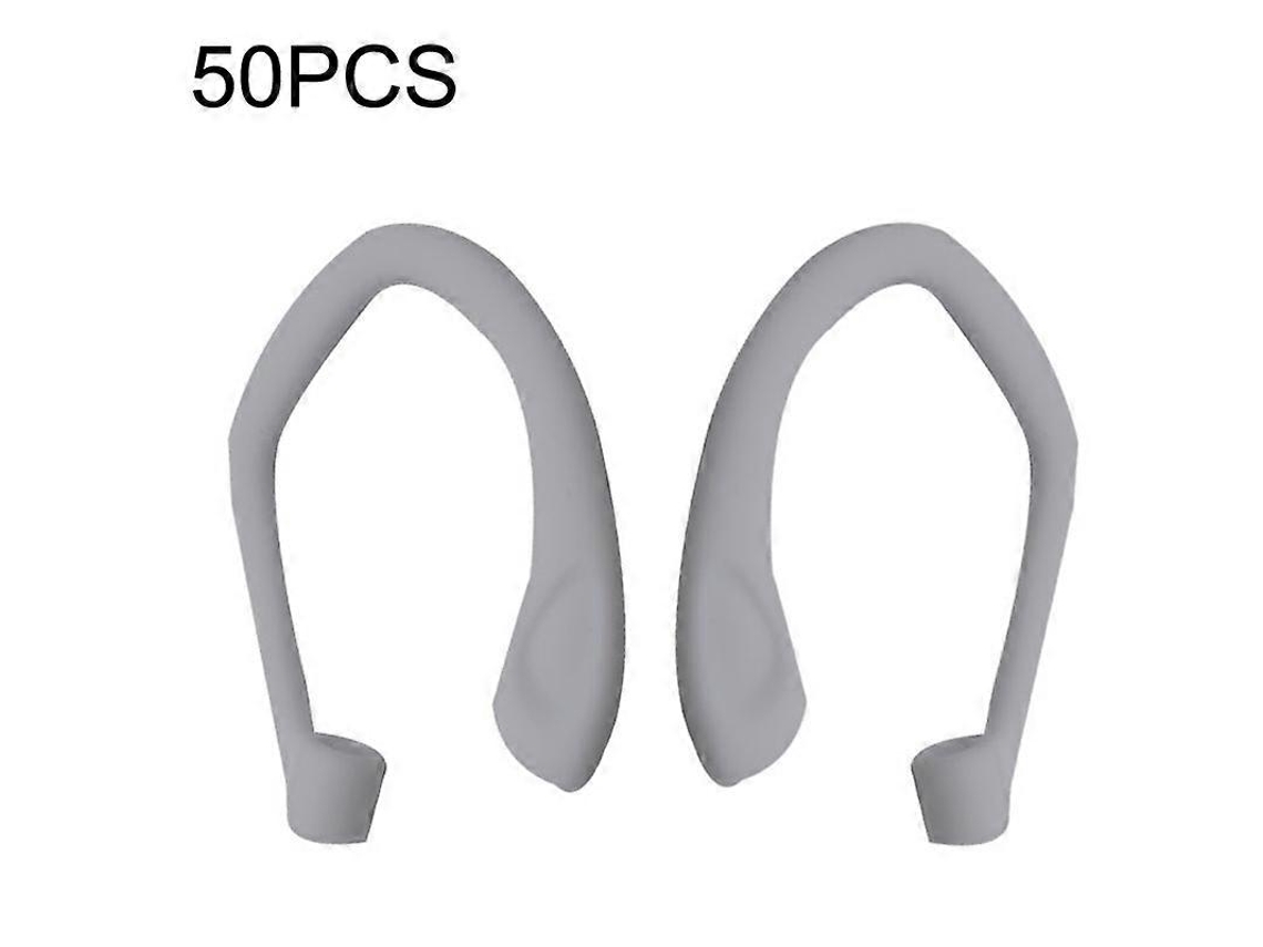 50 unidades EG40 para auriculares inalámbricos deportivos Bluetooth Apple AirPods Pro, gancho para la oreja antideslizante de silicona, blanco