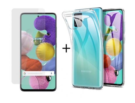 Carcasa + Protector de Pantalla Samsung Galaxy A51 TUMUNDOSMARTPHONE Pack Transparente