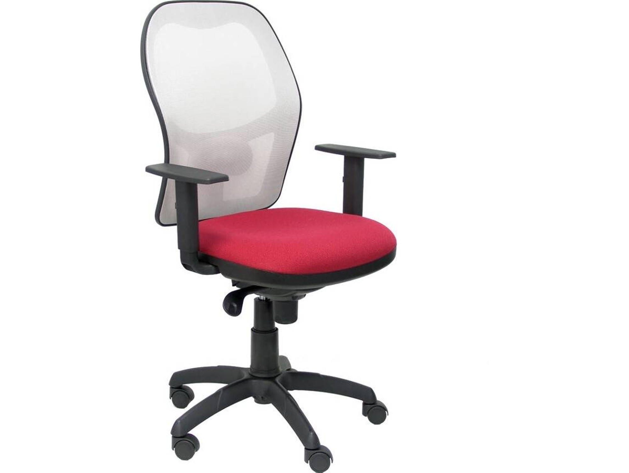 Silla de Escritorio Operativa PYC Jorquera Rojo B (Brazos Ajustables - Malla)