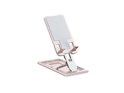 Soporte para celular con ángulo y altura ajustables, universal, plegable, para celulares y tabletas, ideal para mesas. Color plateado. Nostalgia88