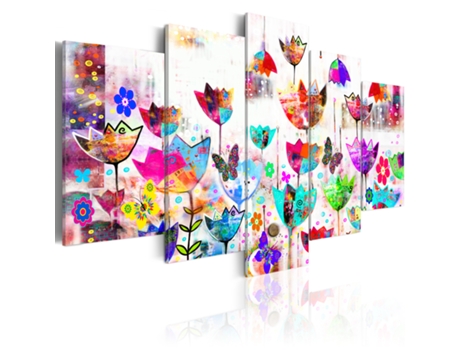 Cuadro ARTGEIST Tulipes dans la pluie (100x50)