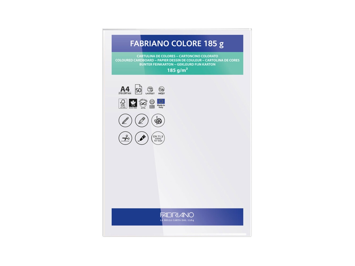 FABRIANO Cartulina A4 185 g/m² Gris Perla 50 Hojas