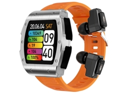 Smartwatch Tws 2 En 1 Bluetooth Llamando Monitoreo De Oxígeno En Sangre Modos Multideportivos De Salud Naranja Yizhood