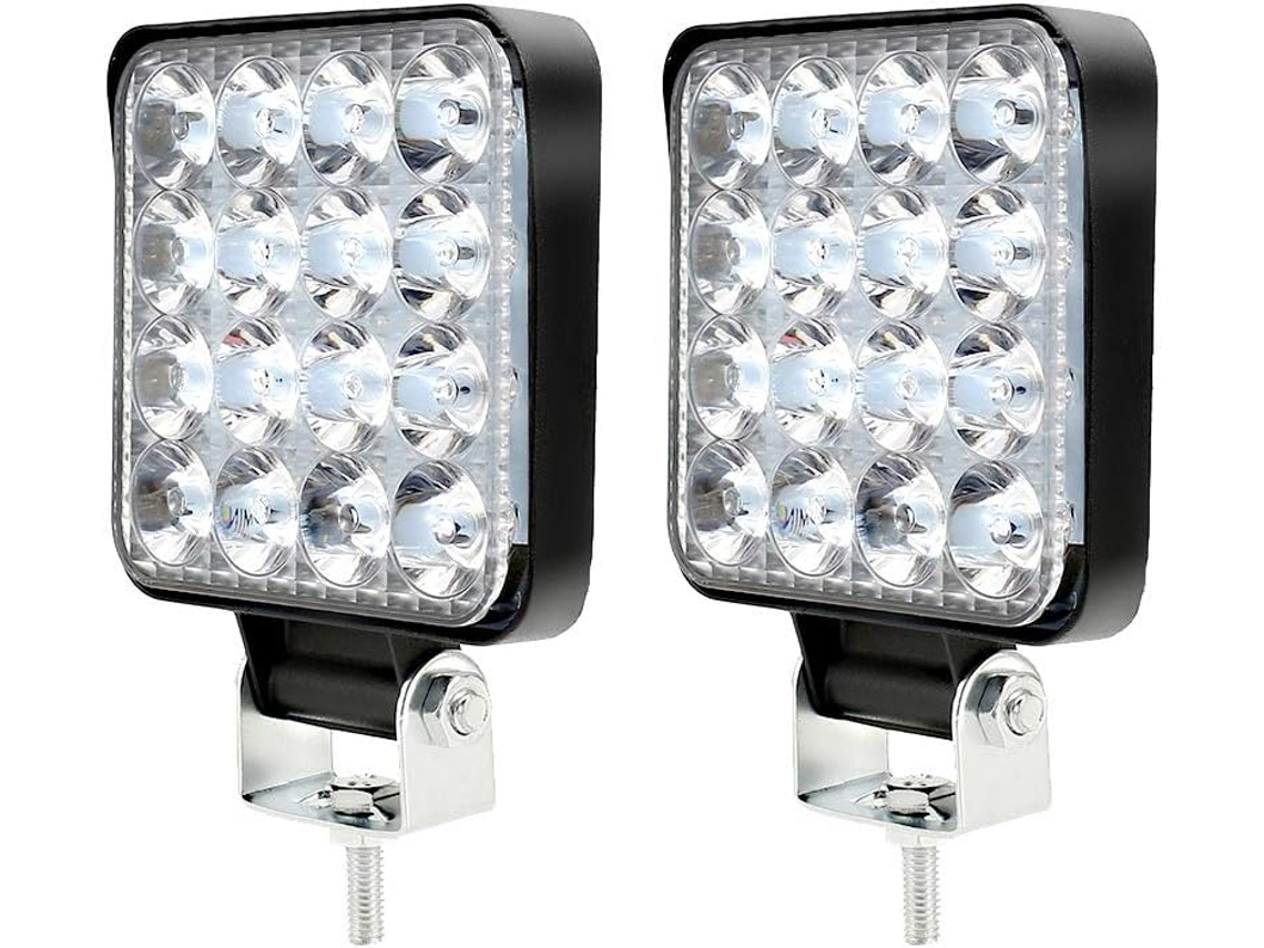 Lámpara De Trabajo Led De 12 V, 48 W, 6500 K – Resistente Al Agua (ip67), Diseño Robusto (juego De 2)