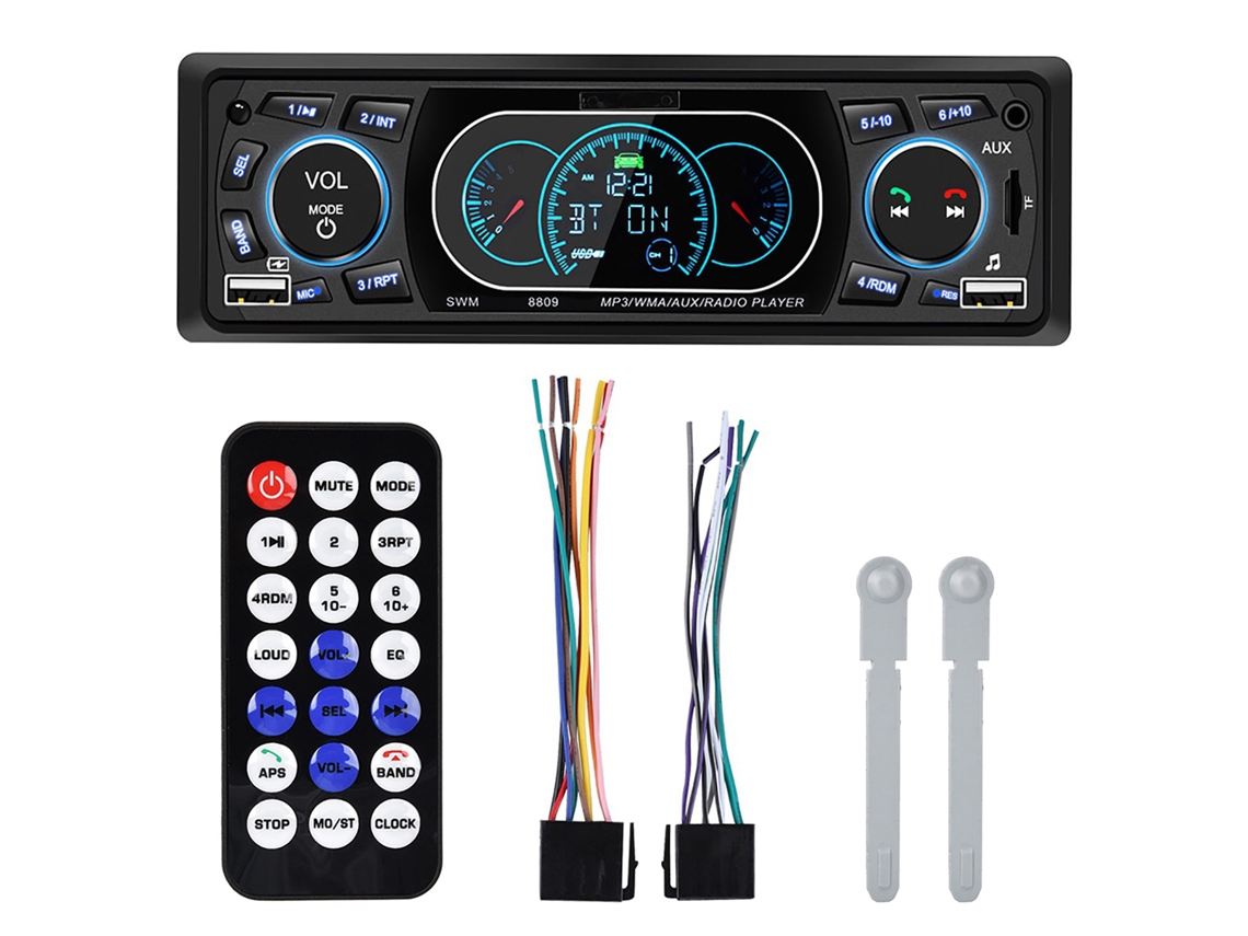 Yncm-4 X 60w Rádio De Carro Fm Bluetooth Com Usb Duplo E Player Mp3