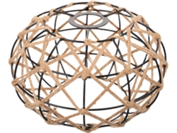 Lámpara Colgante Decorativa De Hierro Forjado Y Cuerda, Sin Rebabas, De Estilo Rústico Grande, Para Sala De Estar O Dormitorio.