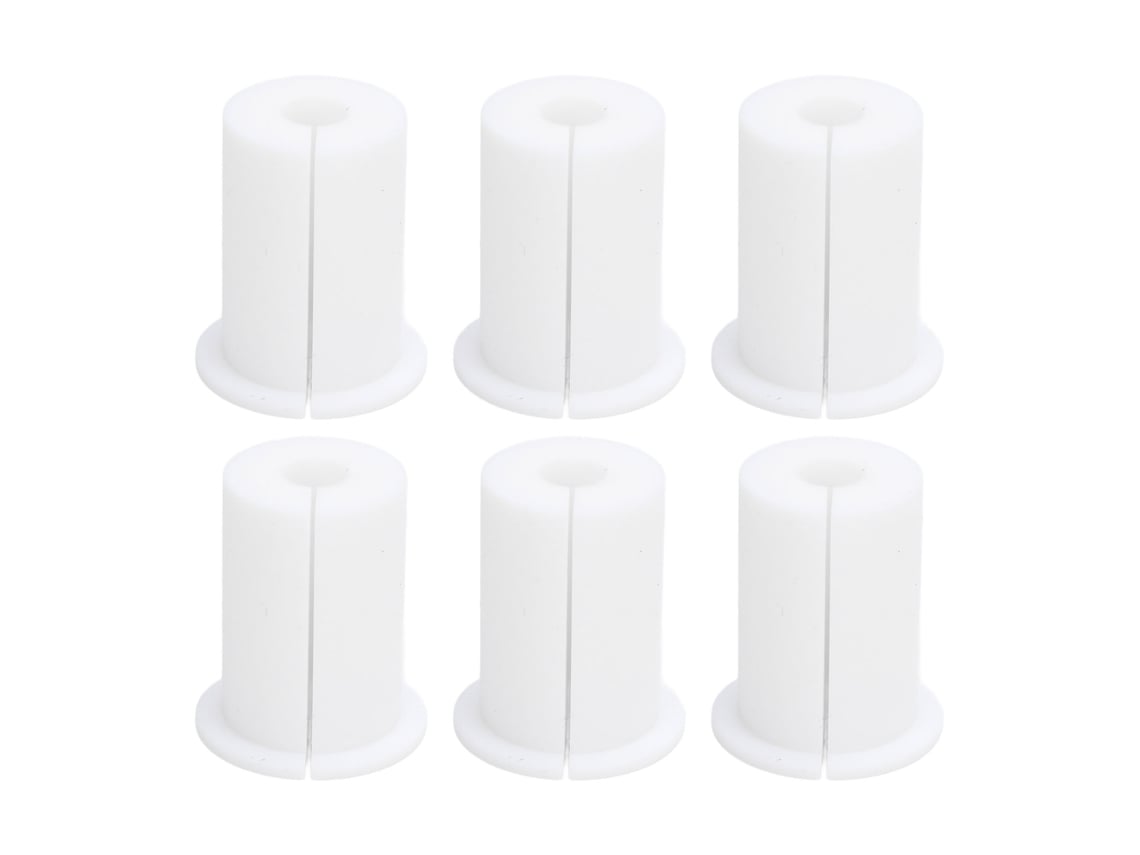 Kit De Passagem De Cabos 6 Peças 2,54cm Bushing De Silicone Para Parede Ethernet Satélite Retangular Branco