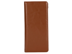 Capa De Couro Flip Protetora Anti-arranhões Dobrável Para Huawei Mate X2 Marrom Claro