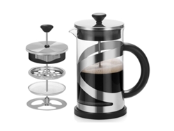 Cafetera de émbolo Eifson de 350 ml con cable resistente al calor (negra)