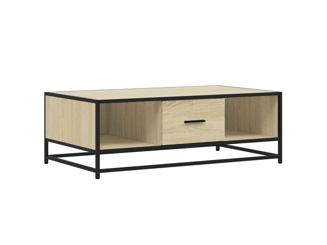 Maison Exclusive - Mesa De Centro Madera Ingeniería Metal Roble Sonoma 100x57x35cm