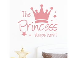 Adhesivo de pared de corona de princesa para decoración de habitación de niñas Kofihety
