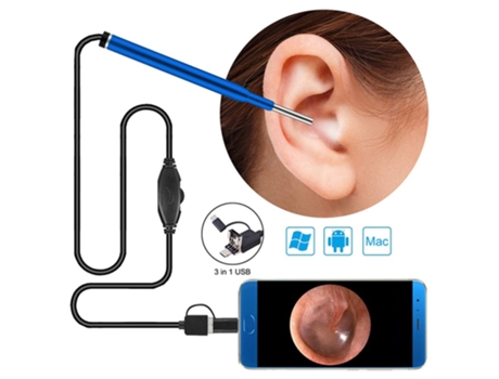 Cámara de Inspección SLOWMOOSE Boroscópio de Oreja Endoscópio USB Impermeable para Movil Otg Android Pc Morado ( 3,9 Mm)