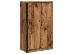 Maison Exclusive - Mueble Zapatero Madera De Ingeniería Envejecida 59x35x100,5 Cm