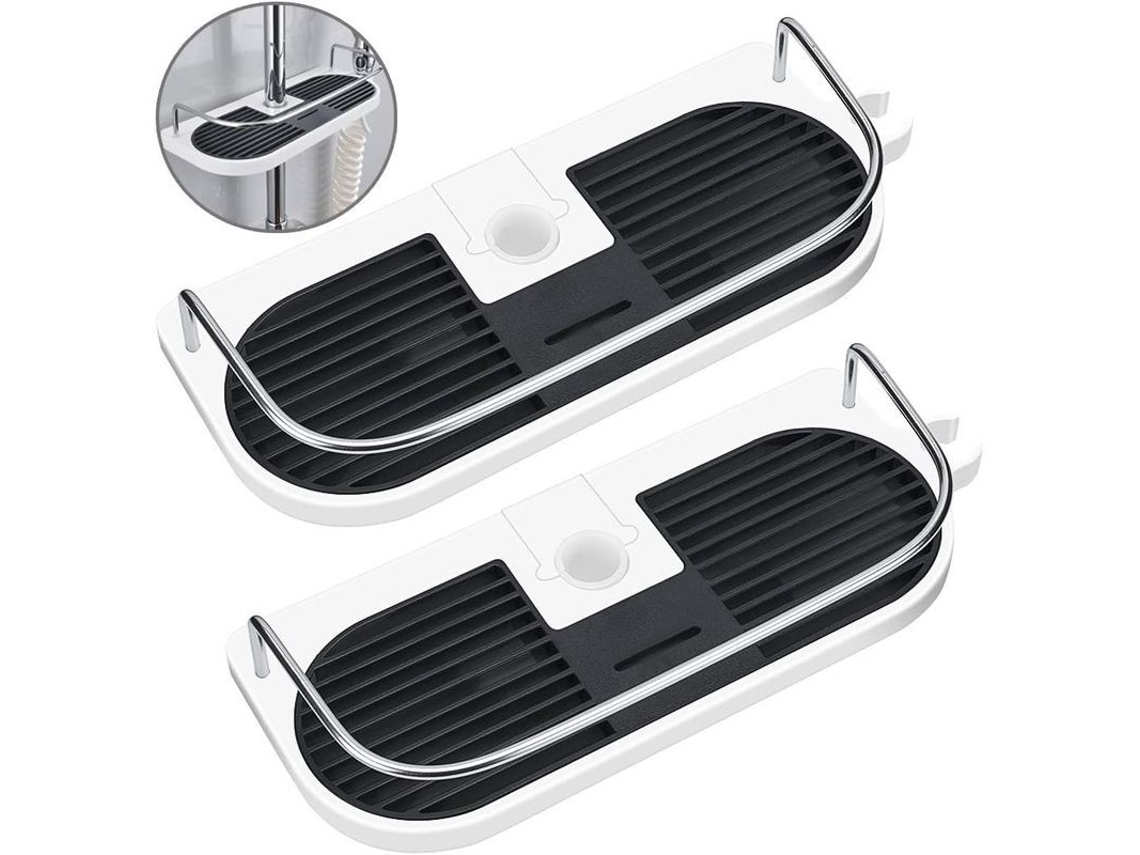 2026-2pcs Estante De Ducha Sin Taladrar Para Barra De Ducha, Organizador Baño Para Champú, Ajusta 19-25mm