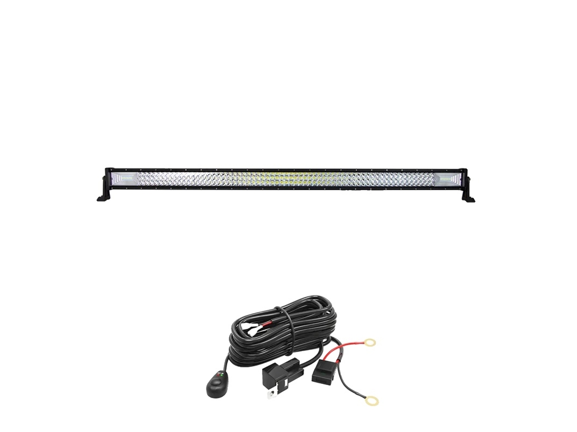 Barra de luces LED, haz combinado, compatible con vehículos todoterreno, 675 W, kit de cableado OEM de 52 pulgadas