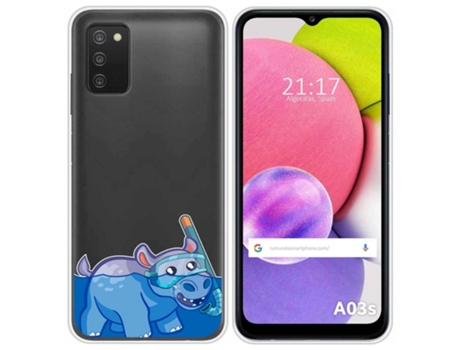 Carcasa Samsung Galaxy A03s TUMUNDOSMARTPHONE Dibujos Transparente Multicolor
