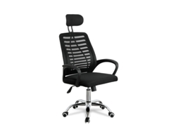 Silla de estudio juvenil con asiento textil color negro Modelo Esther FURNITURE STYLE