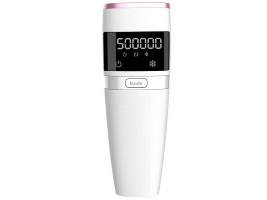 Depiladora de luz pulsada IPL, 500.000 destellos, 2 modos, Yizhood (blanca)