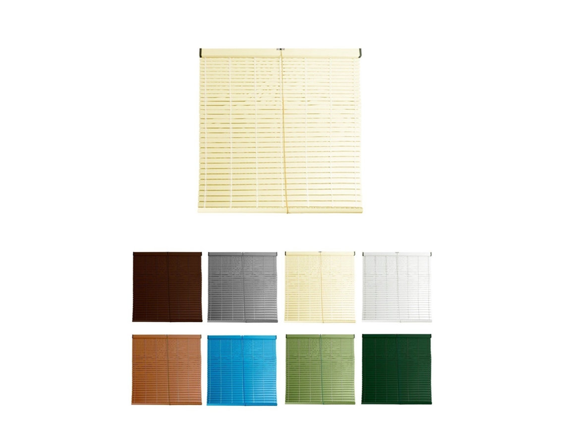 Persiana De Pvc Alicantina Con Polea Metálica | Persiana Enrollable | Estor Enrollable Para Ventanas, Puertas, Salón Y Cocina Marfil 80 X 200 Cm