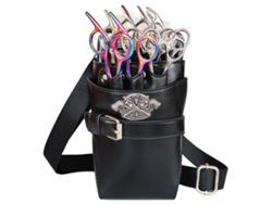 Bolsa De Tijeras Para Peluqueros Bolsa De Cintura Con 7 Ranuras Desmontable Cuero Pu Bolsa Herramientas Para Tijeras Peines Pinzas