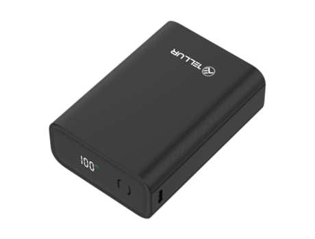 TELLUR PD702 Compact Pro 20000mAh Power Bank QC3.0 22.5W PD20W, pantalla LCD, negro