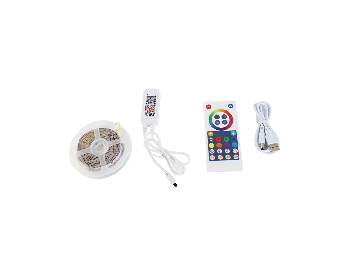 Tira De Luces Rgb Wifi De 5 V Con Control Usb Mediante Aplicación Tuya Smart Music Y Función De Ambiente Para Tv De Escritorio.